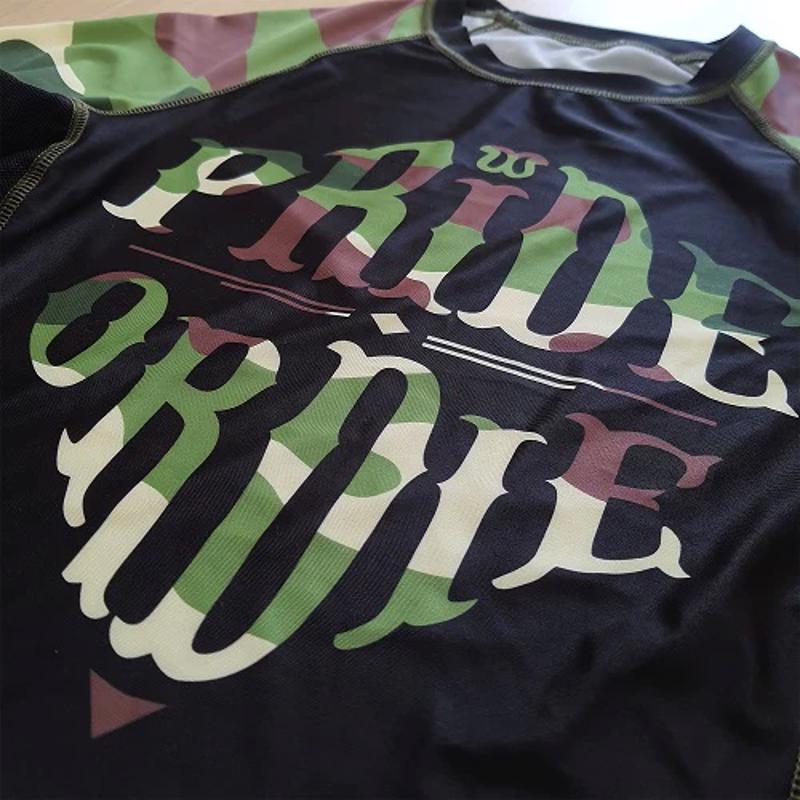 PRIDE OR DIE ''reckless camo' RASHGUARD - BLACK